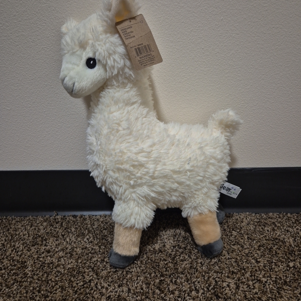 The Bear Factory Lama White Plush Stuffed Animal Toy 12” 2001 Rare NEW WITH TAGS